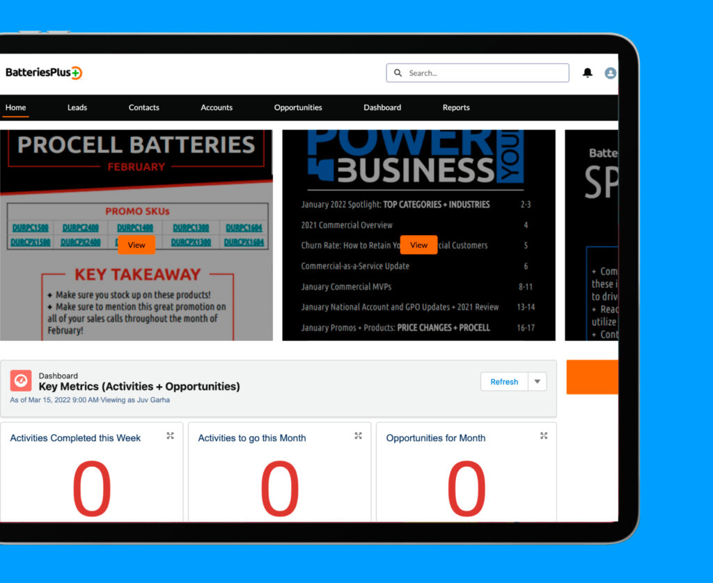 Batteries Plus Flexi Pages - Main Page